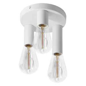 RIO SP 3, wall and ceiling light, E27 max. 3x60W, IP20, white, round